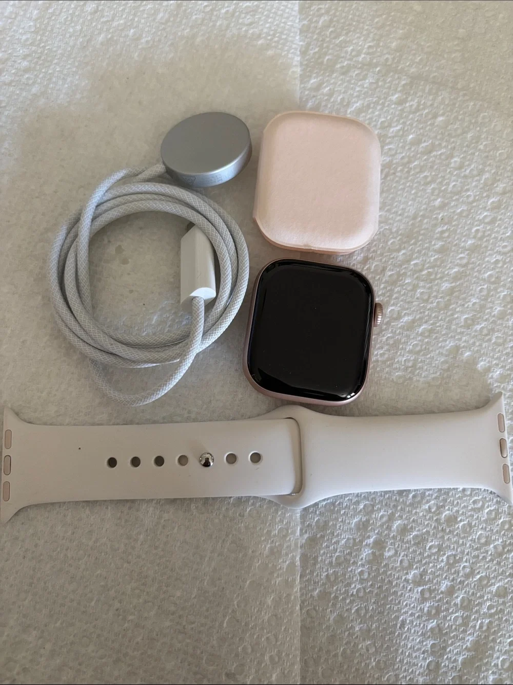 Apple Smartwatch in Pink Gold with Pale Pink Sand Sport Band